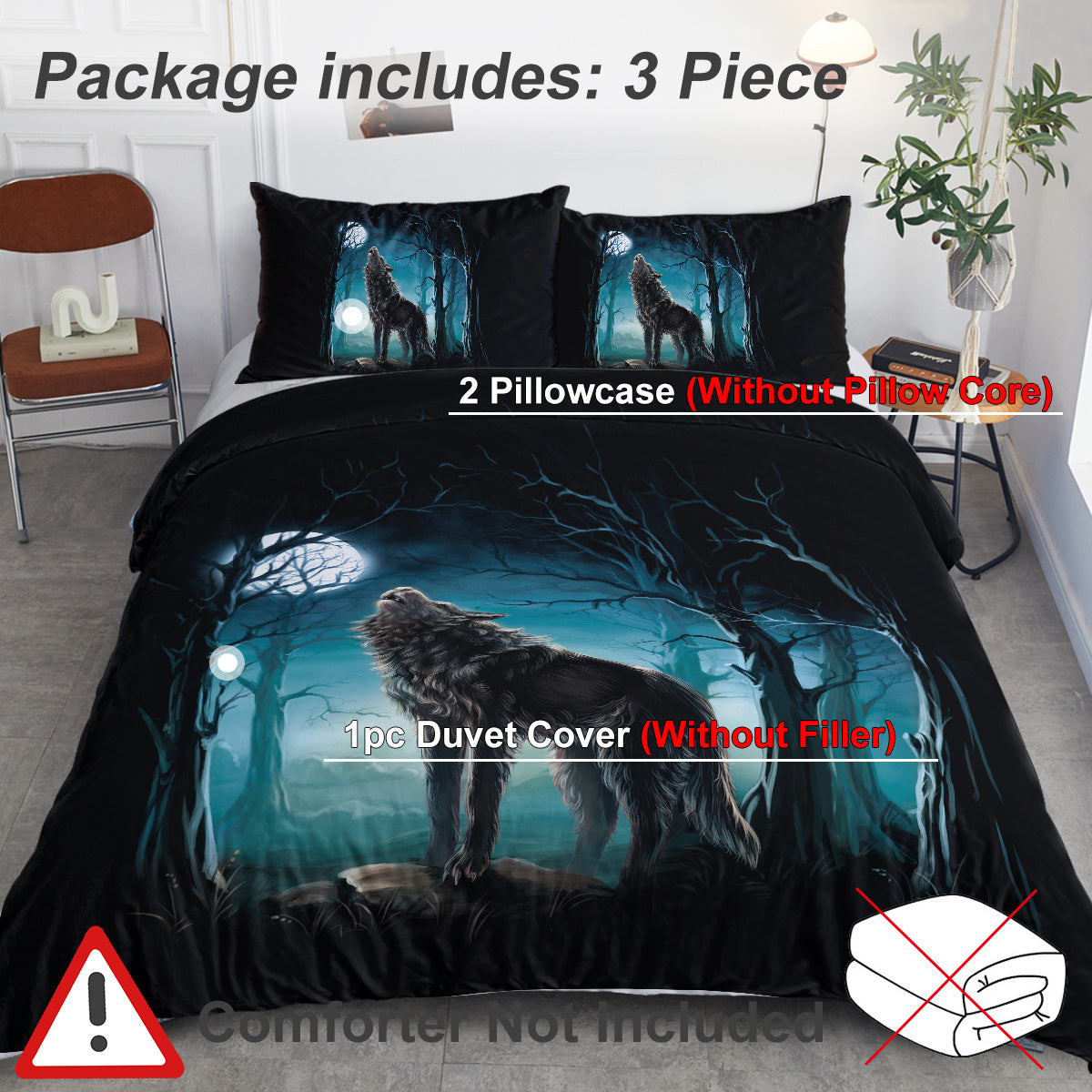 Moon Wolf Bedding