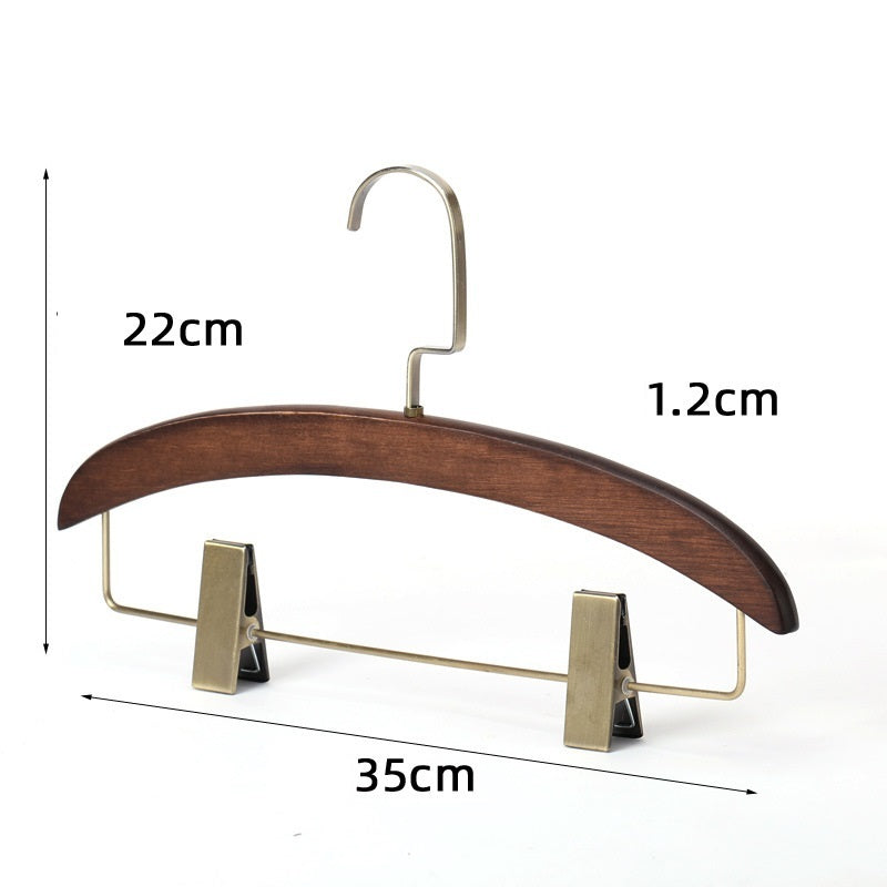 Retro Solid Wood Pants Hanger Pants Clip Wooden Pants Clip Skirt Clip