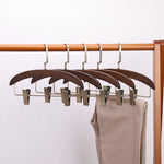 Retro Solid Wood Pants Hanger Pants Clip Wooden Pants Clip Skirt Clip