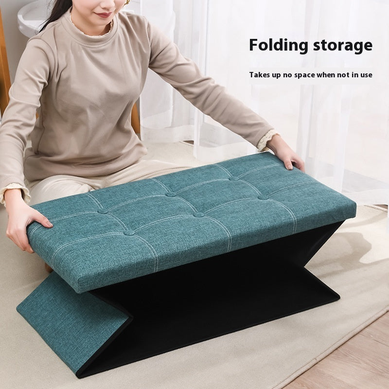 Cotton And Linen Storage Stool