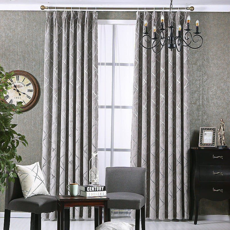 Living Room Chenille Blackout Curtains