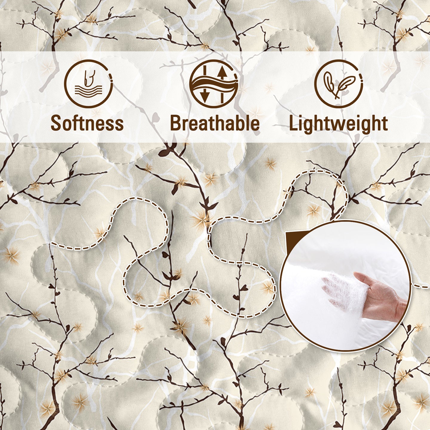 Tree Branch Patterned Blankets