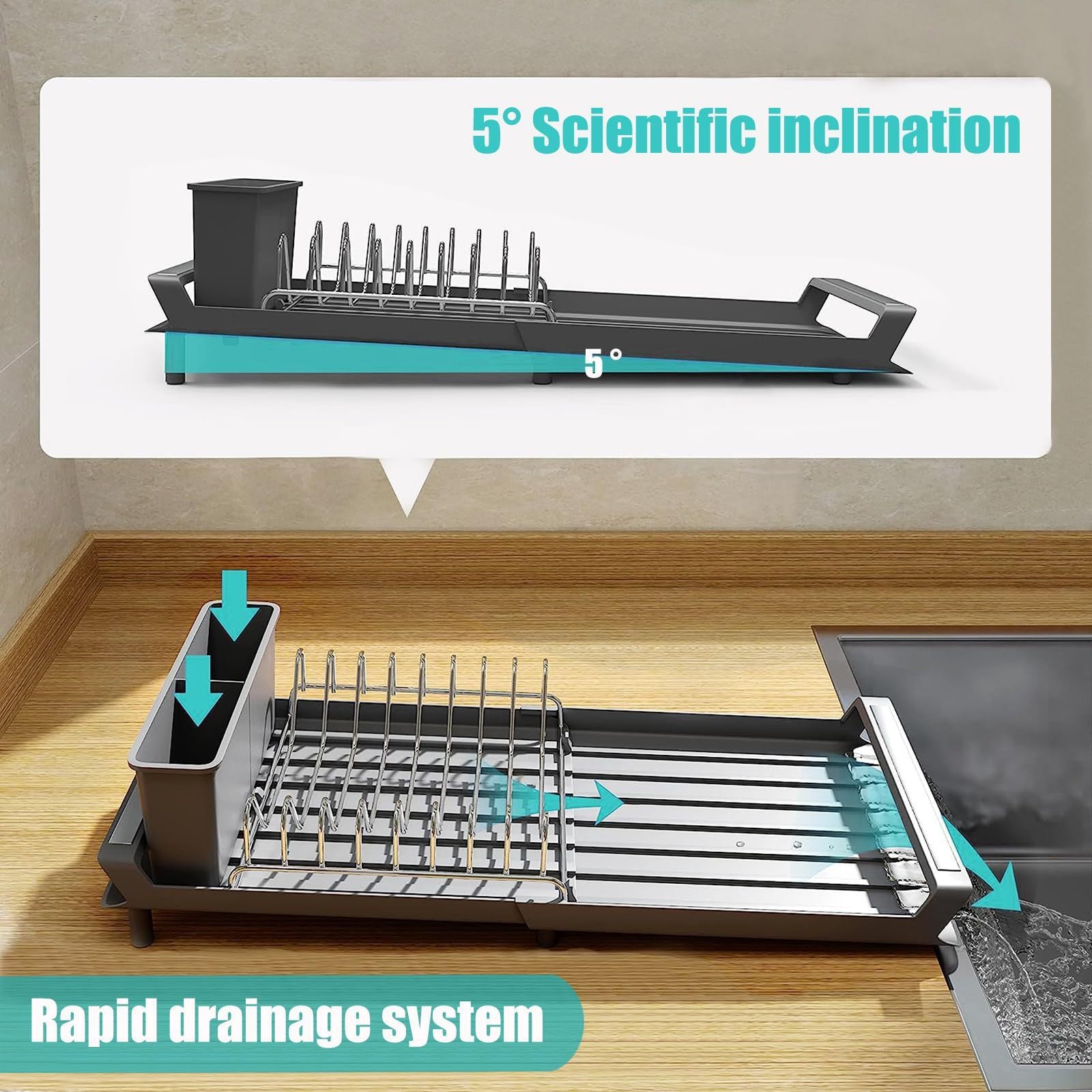 Kitchen Single-layer Dish Rack