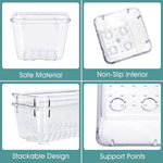 Transparent Plastic Desktop Storage Box Set