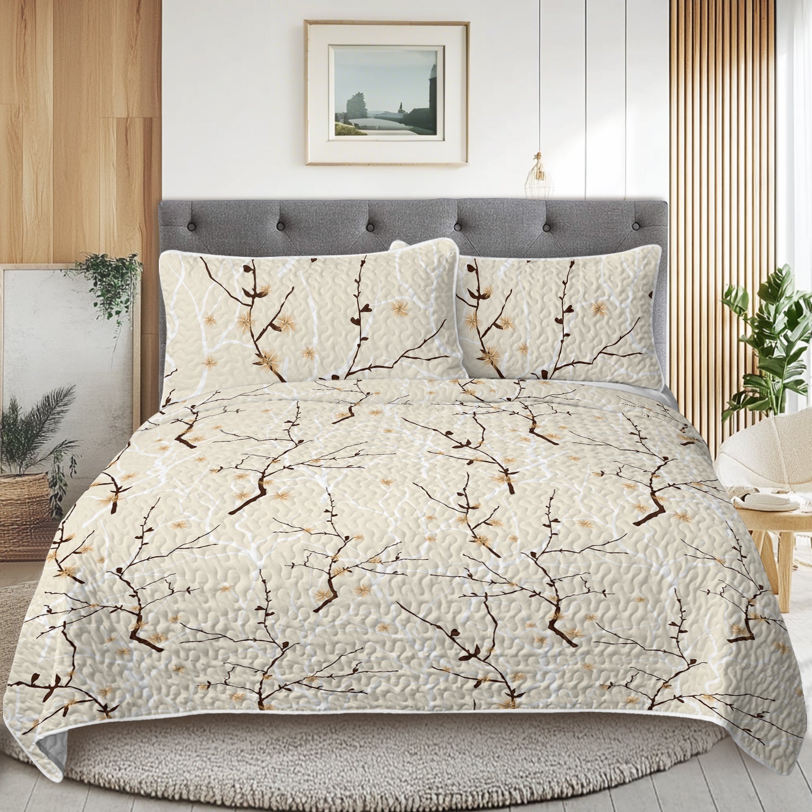 Tree Branch Patterned Blankets