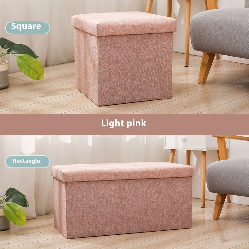 Cotton And Linen Storage Stool