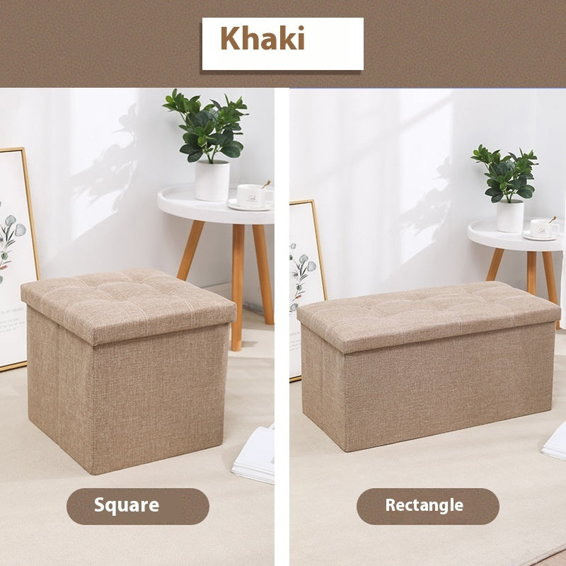 Cotton And Linen Storage Stool