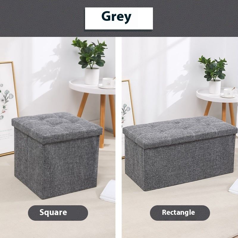 Cotton And Linen Storage Stool