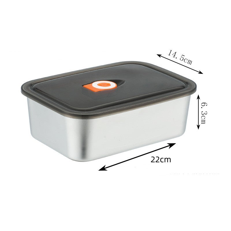 Stainless Steel Plate Refrigerator Storage With Lid