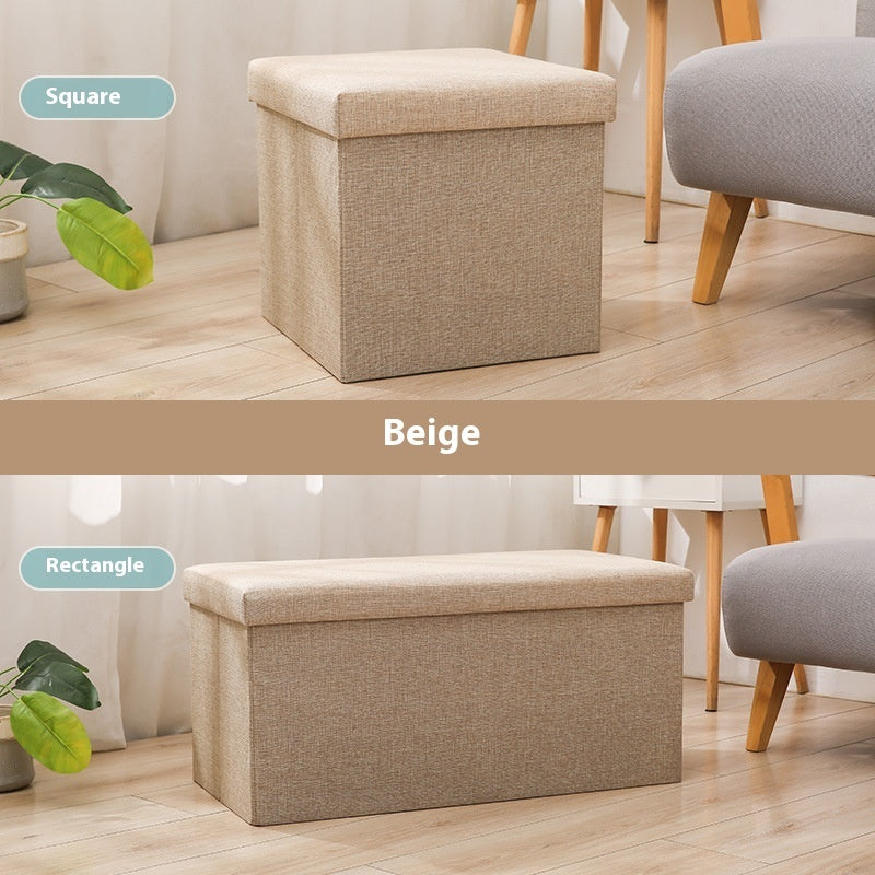 Cotton And Linen Storage Stool