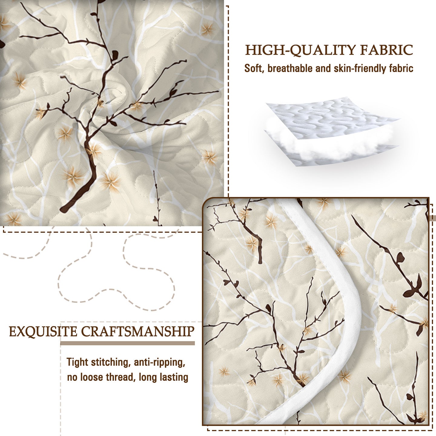 Tree Branch Patterned Blankets